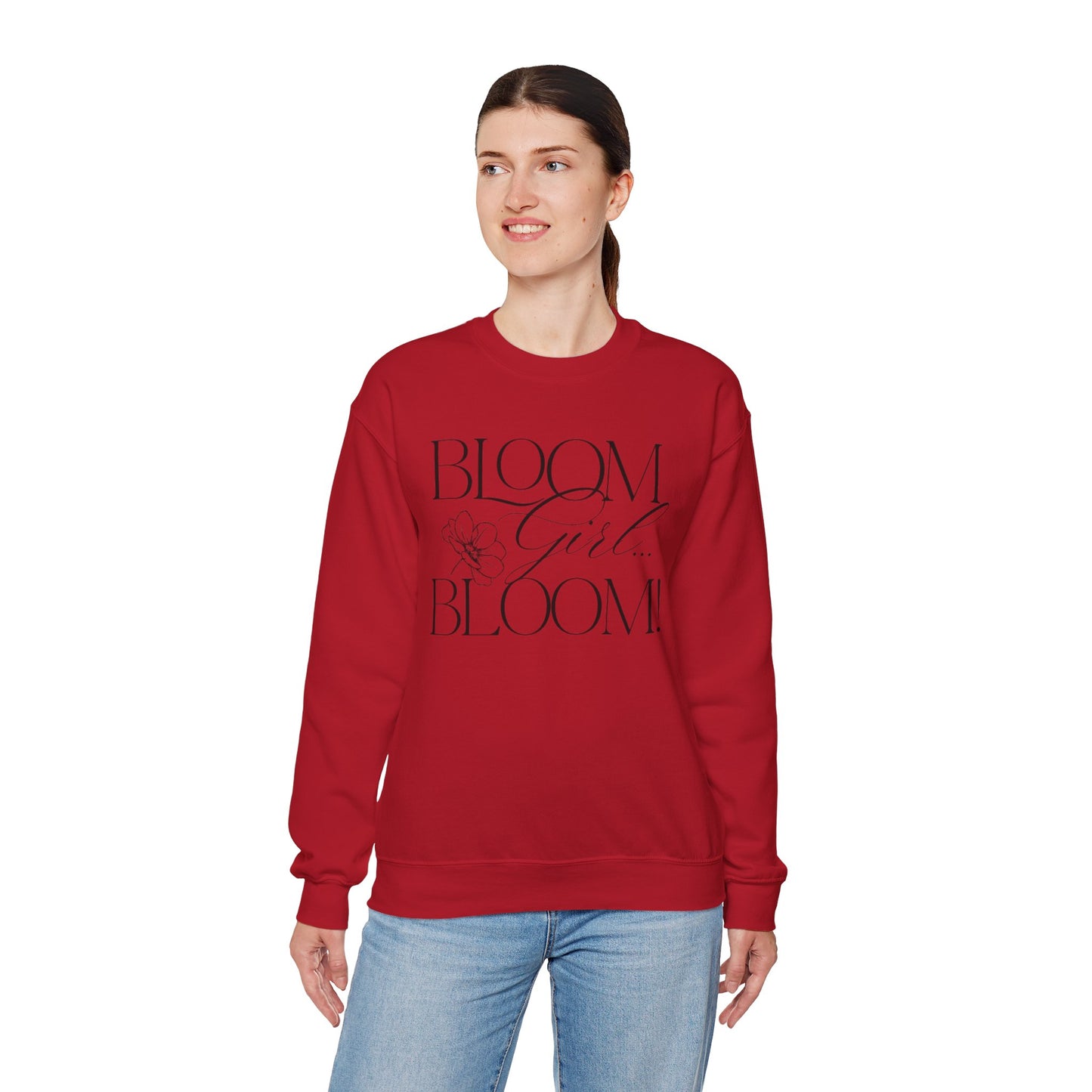 Bloom Face Signature Logo Unisex Heavy Blend™ Crewneck Sweatshirt