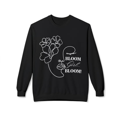 Bloom Face Unisex Midweight Softstyle Fleece Crewneck Sweatshirt | Classic Comfort Pullover