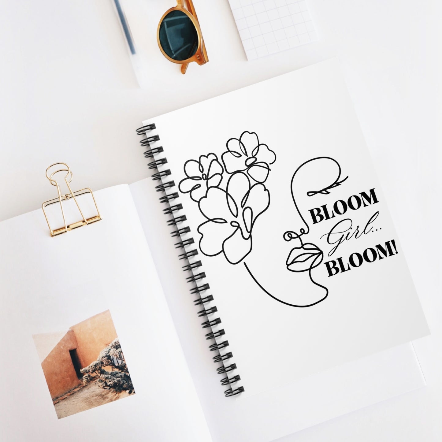 Bloom Face Spiral Notebook – Ruled Line | “I’m in my BLOOM Girl Era” Graphic Journal