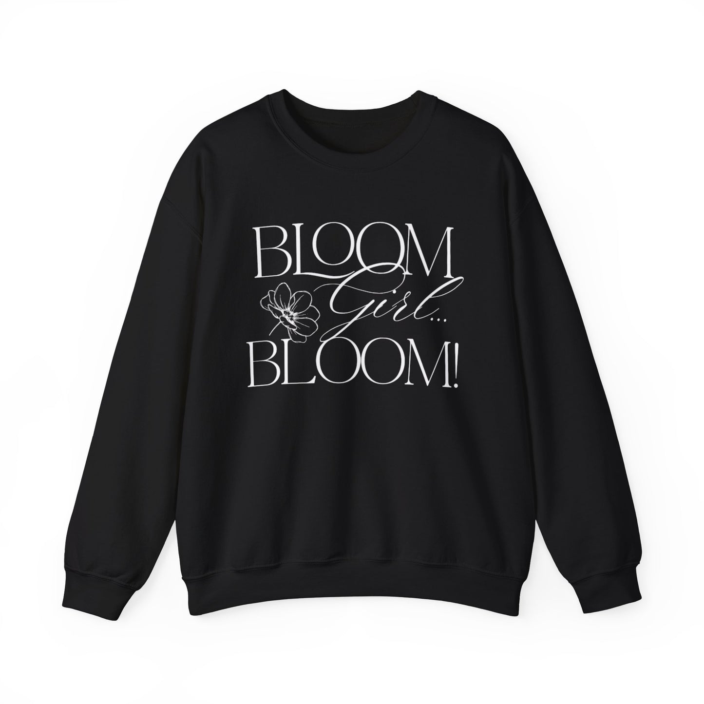 Bloom Face Signature Logo Unisex Heavy Blend™ Crewneck Sweatshirt