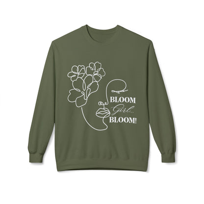 Bloom Face Unisex Midweight Softstyle Fleece Crewneck Sweatshirt | Classic Comfort Pullover