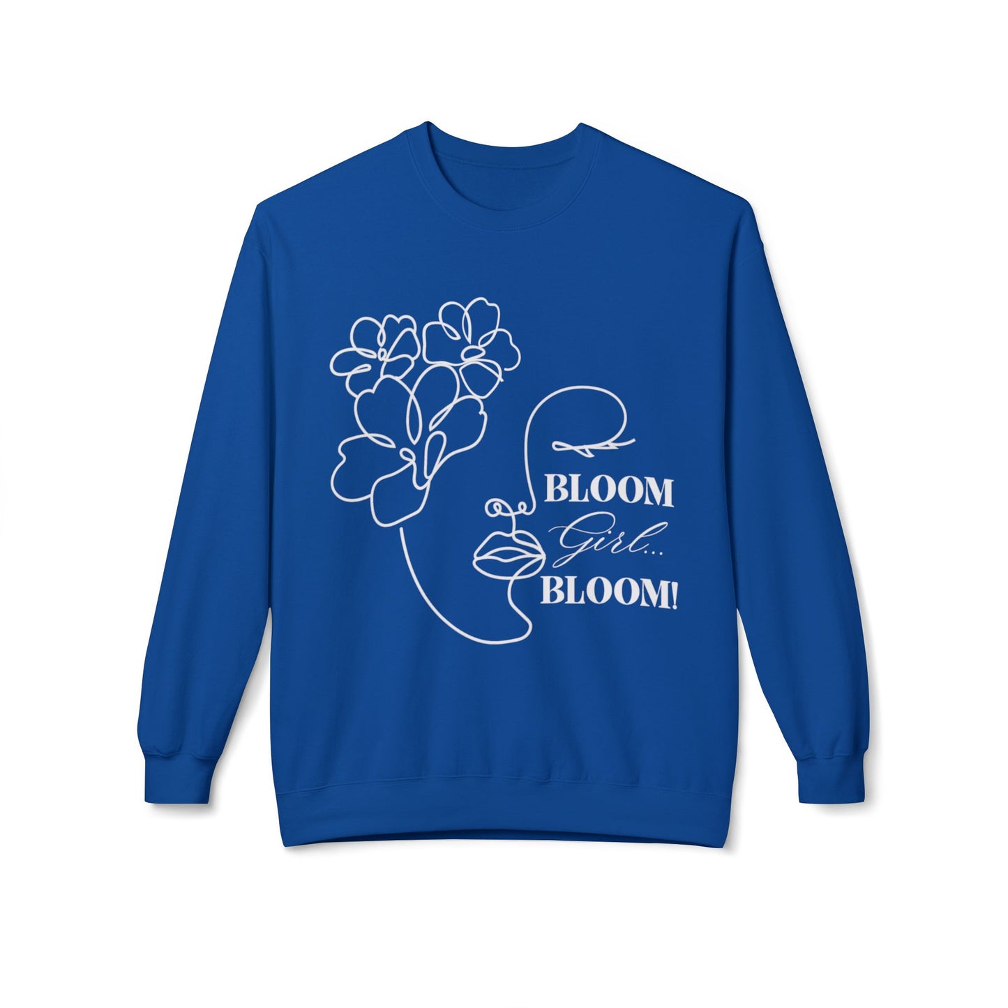 Bloom Face Unisex Midweight Softstyle Fleece Crewneck Sweatshirt | Classic Comfort Pullover