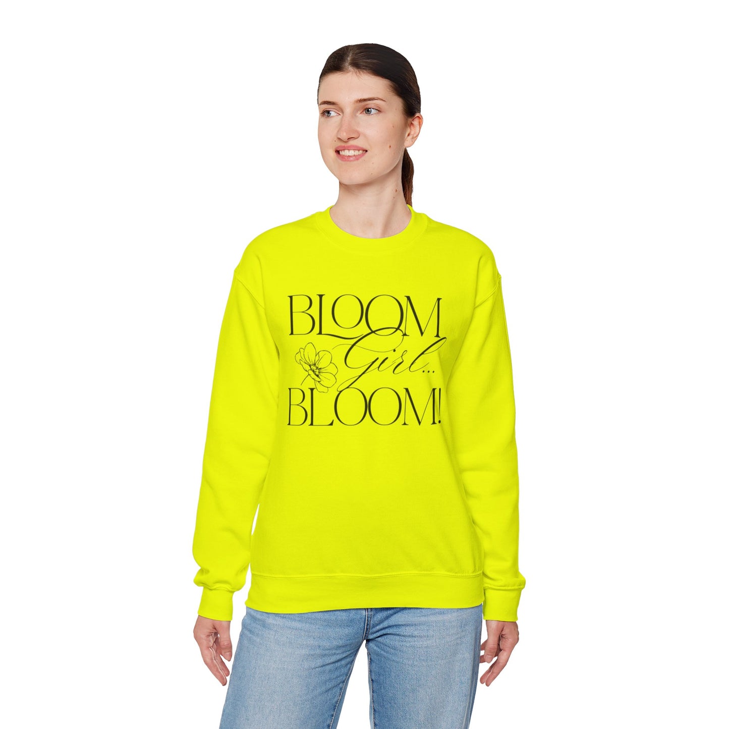 Bloom Face Signature Logo Unisex Heavy Blend™ Crewneck Sweatshirt