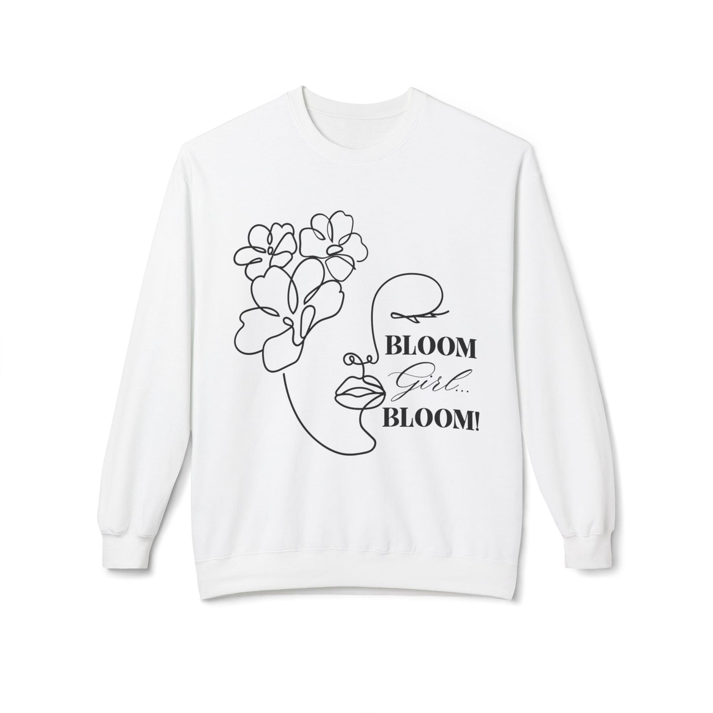 Bloom Face Unisex Midweight Softstyle Fleece Crewneck Sweatshirt | Classic Comfort Pullover