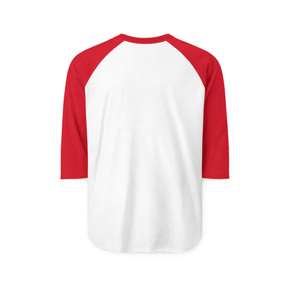 Bloom Face Three-Quarter Sleeve Raglan Shirt | Contrast Sleeve Baseball Tee | S