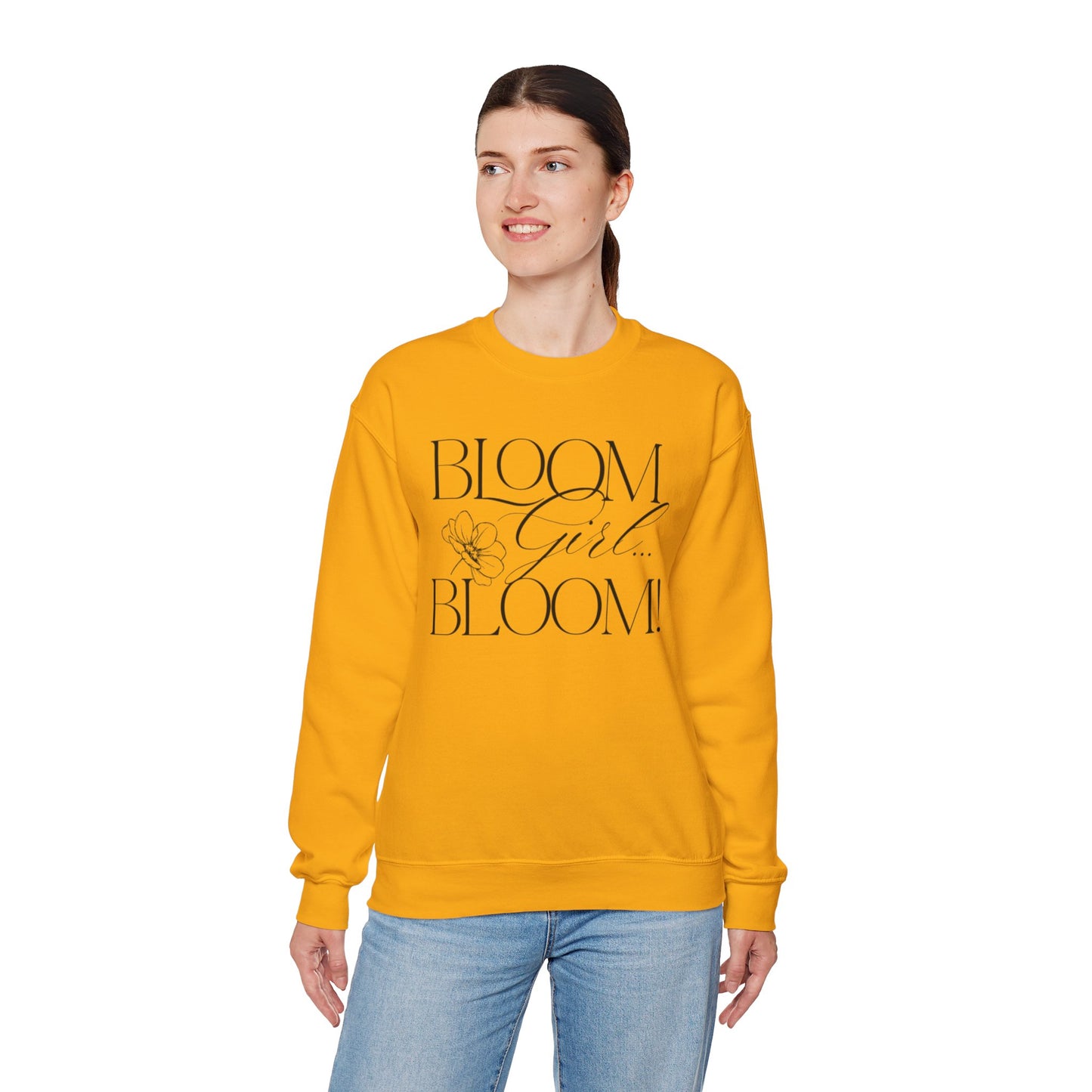 Bloom Face Signature Logo Unisex Heavy Blend™ Crewneck Sweatshirt
