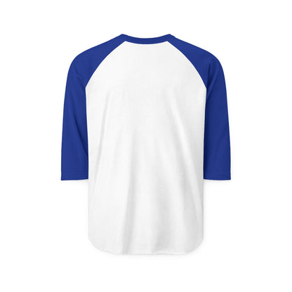 Bloom Face Three-Quarter Sleeve Raglan Shirt | Contrast Sleeve Baseball Tee | S