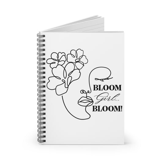 Bloom Face Spiral Notebook – Ruled Line | “I’m in my BLOOM Girl Era” Graphic Journal