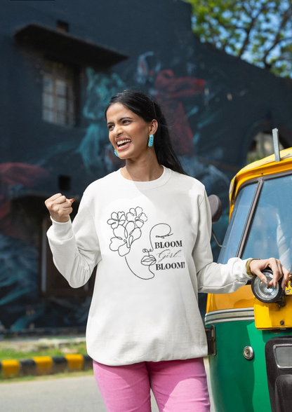 Unisex crewneck sweatshirt ring-spun cotton blend side view