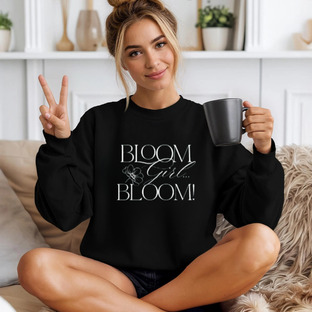 Bloom Face Signature Logo Unisex Heavy Blend™ Crewneck Sweatshirt