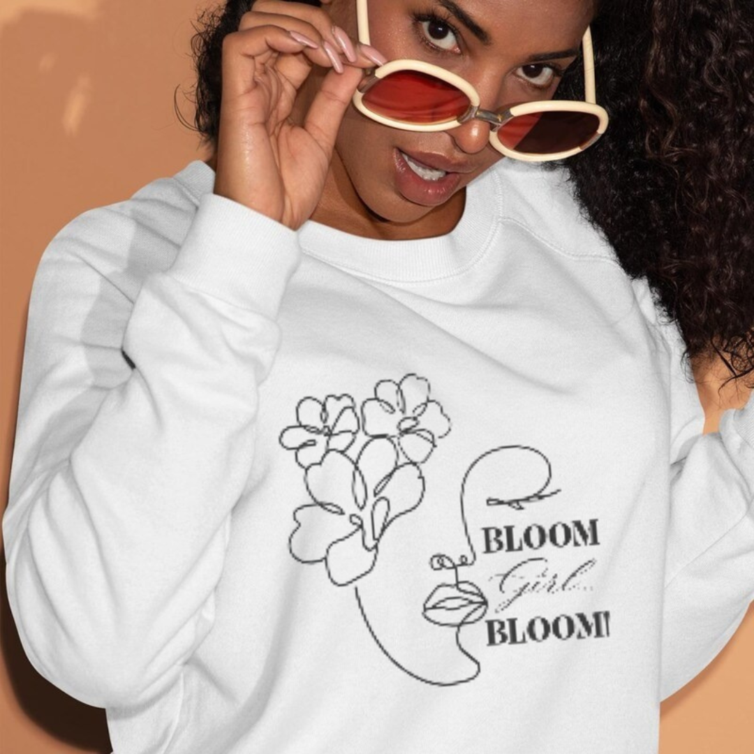 Unisex crewneck sweatshirt ring-spun cotton blend side view