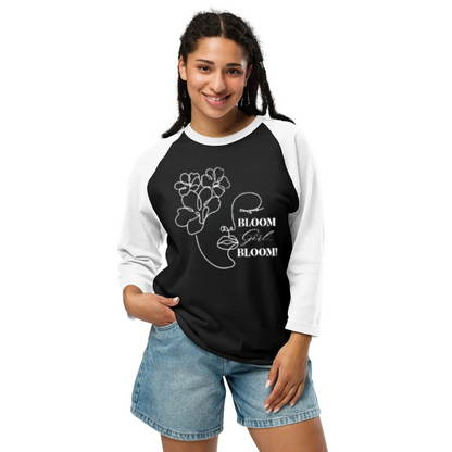 Unisex Three-Quarter Sleeve Raglan Shirt front view – classic baseball tee
